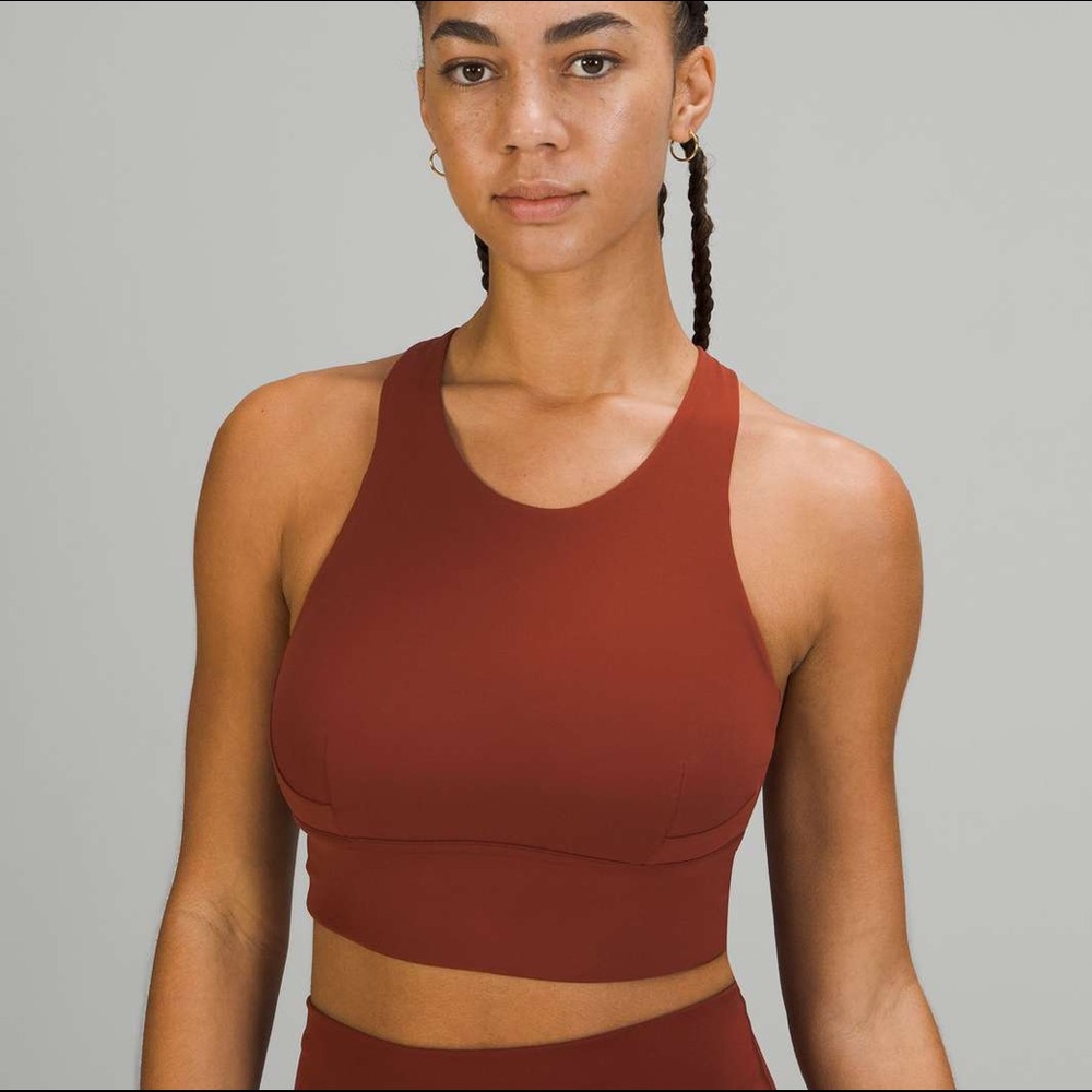 NWT Lululemon Wunder Train Longline Bra *Medium Support, C/D Cup Date Brown